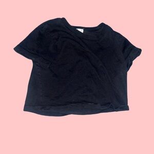 Black Cropped T-Shirt